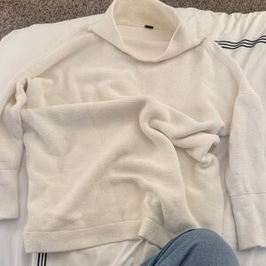Free People Soft Cream Turtleneck Sweater